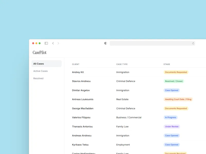 CasePilot screenshot 1