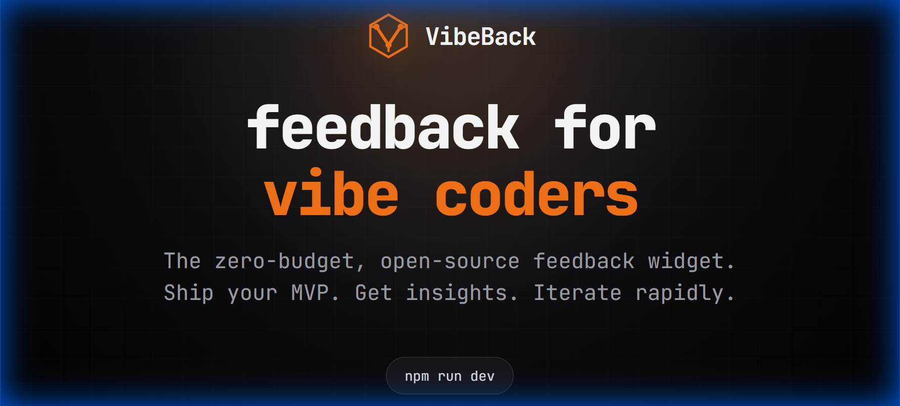 VibeBack - Main product screenshot demonstrating key features and user interface
