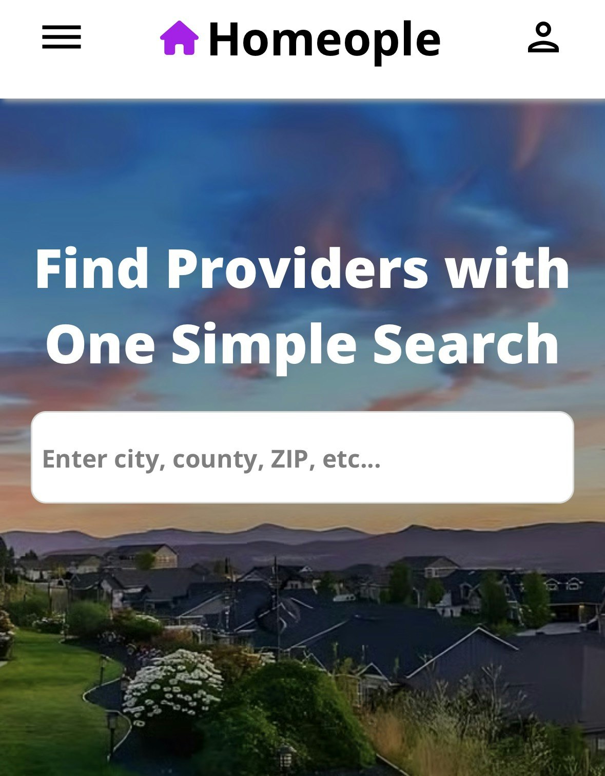 Homeople - Main screenshot showing features and interface