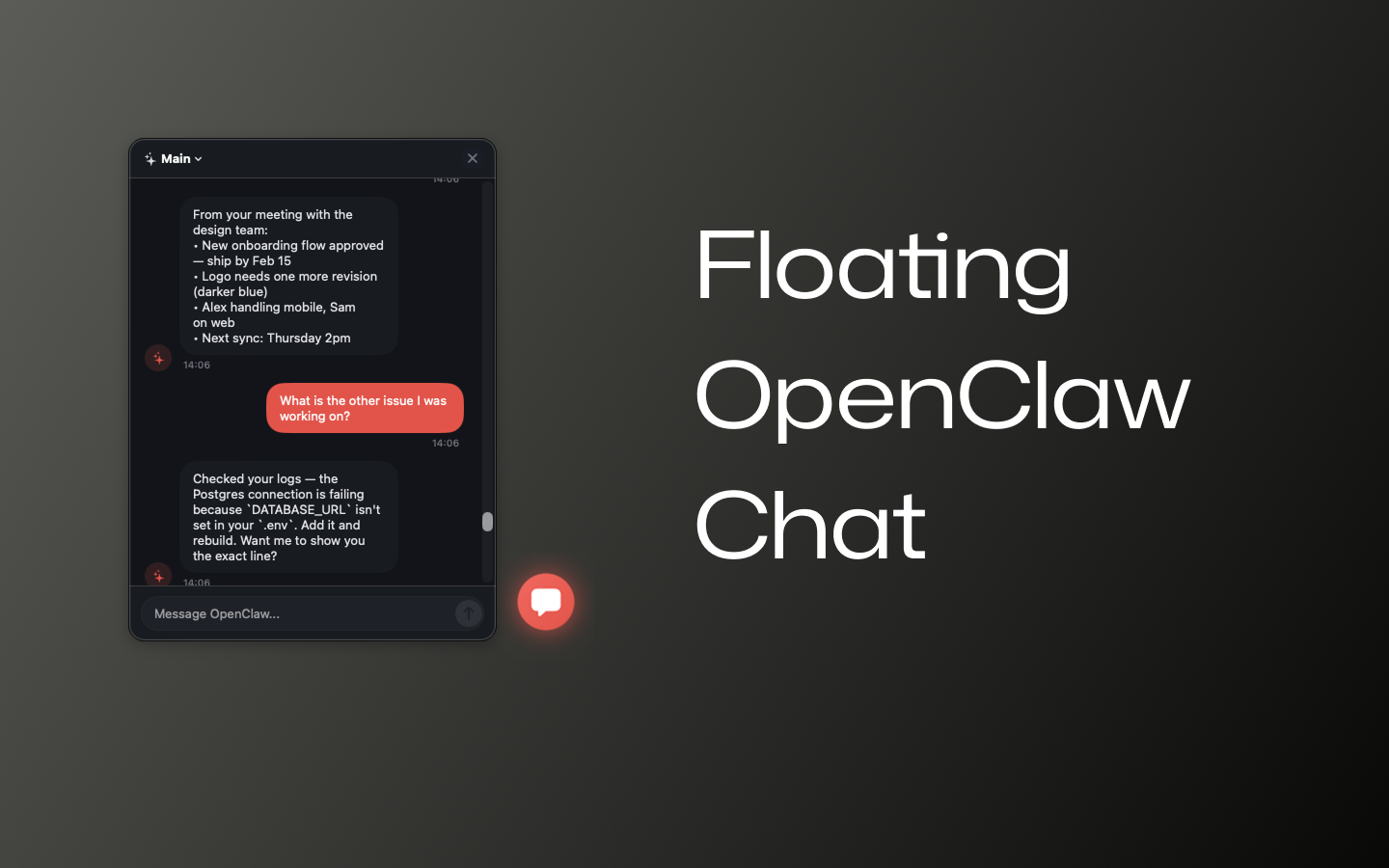 Floating OpenClaw Chat gallery image