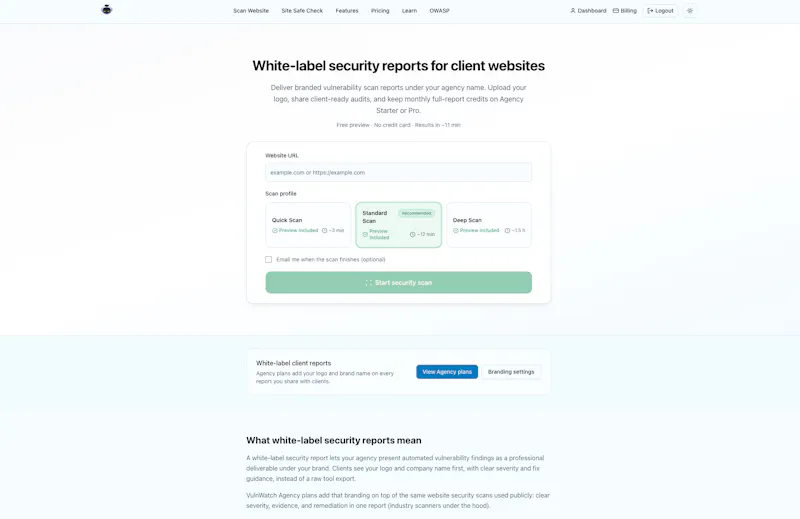 VulnWatch Agency screenshot 2