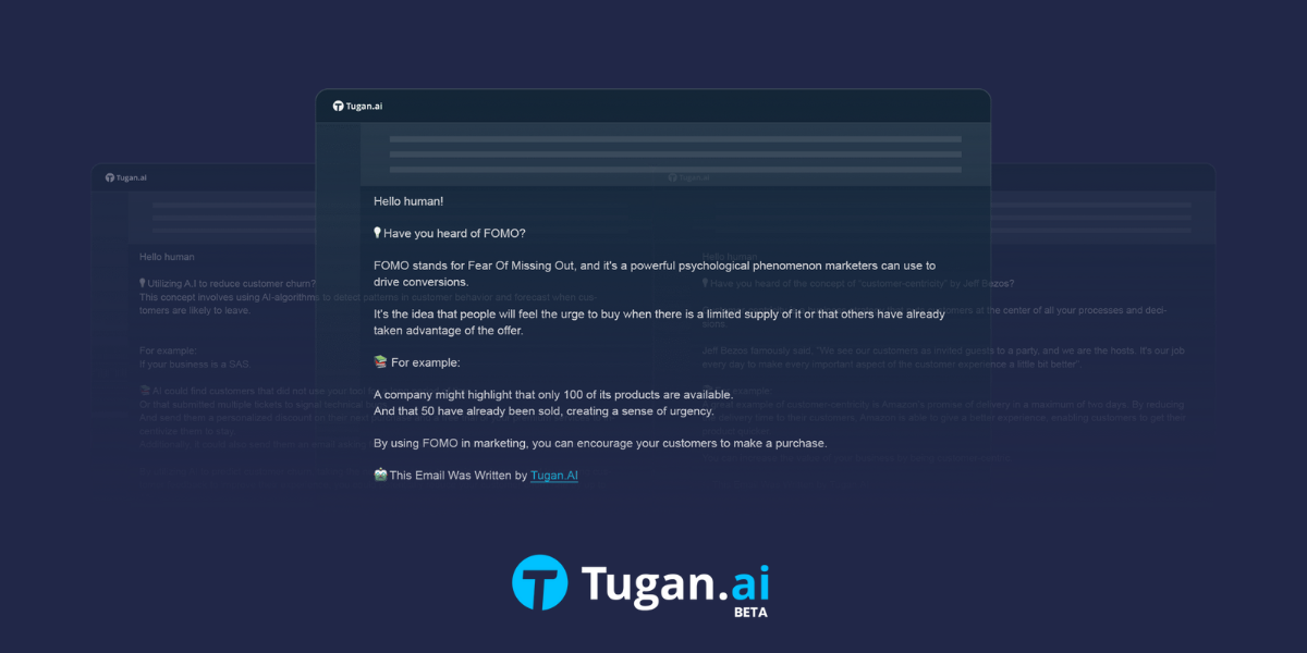 Tugan.ai - AI로 마케팅 이메일을 생성하려면 웹 사이트 URL을 붙여 넣으십시오. 미디어 5