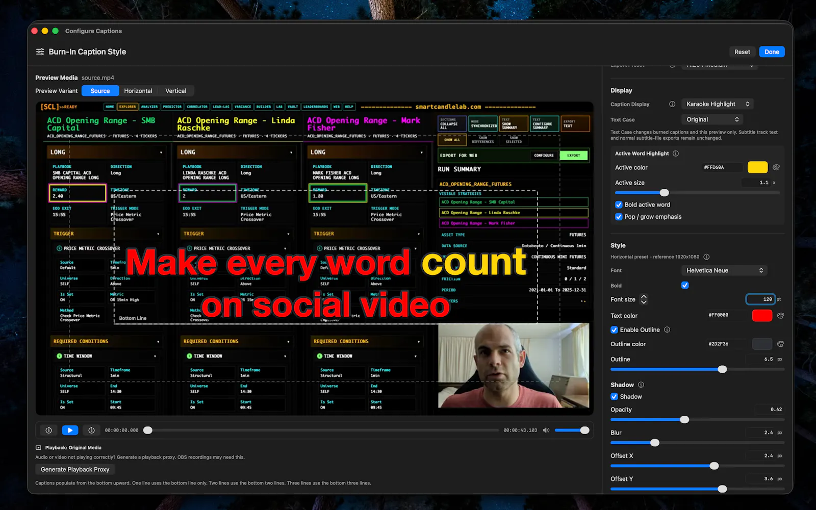 Caption Comet screenshot 2