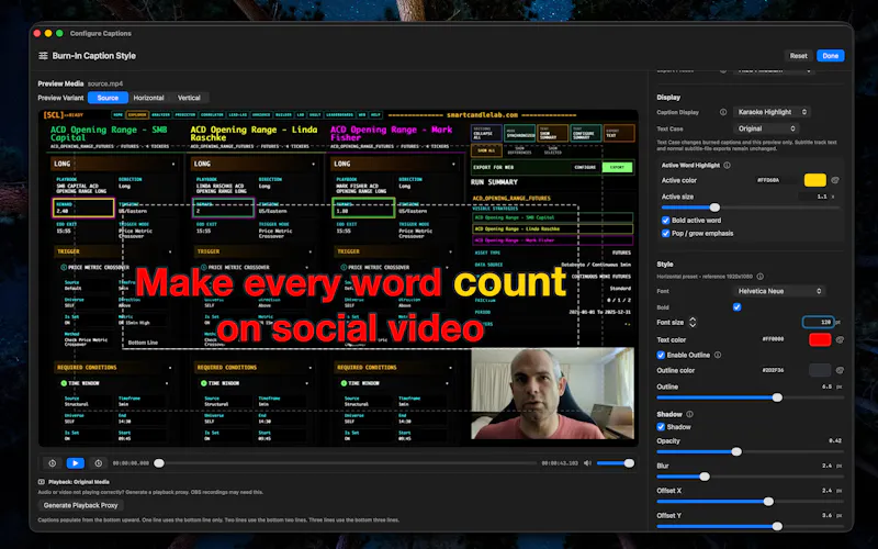 Caption Comet screenshot 2