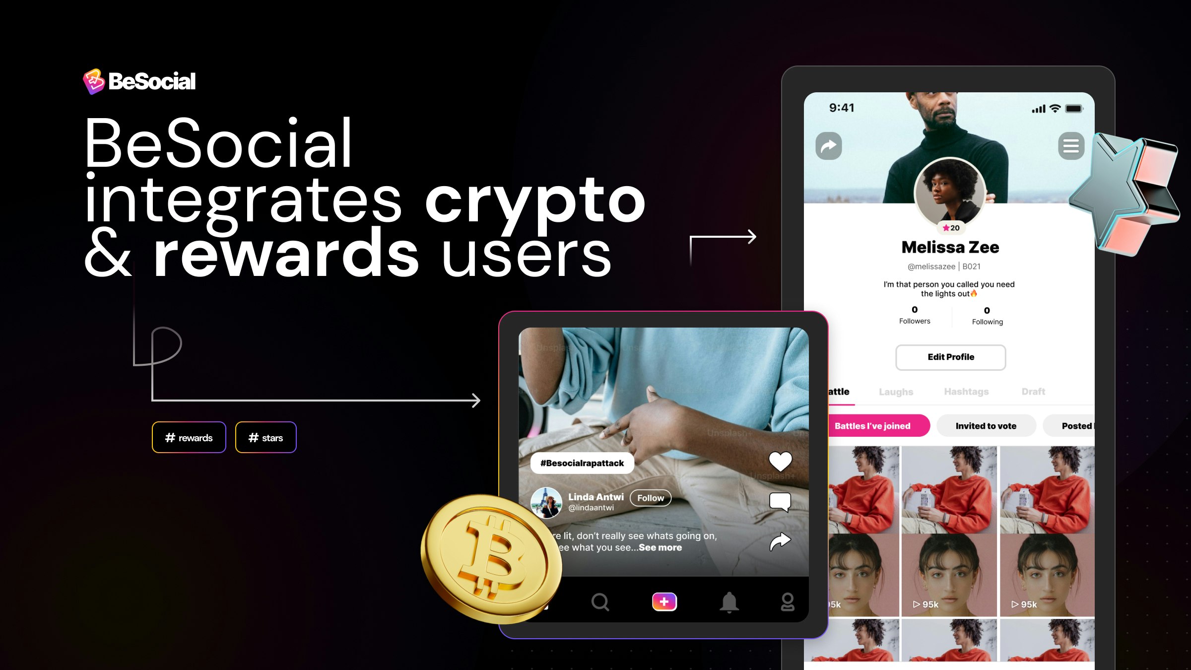 Besocial: การสร้างรายได้ที่ไม่มีที่สิ้นสุด - สร้างค้นพบวิดีโอสั้น ๆ และสร้างรายได้ media 6