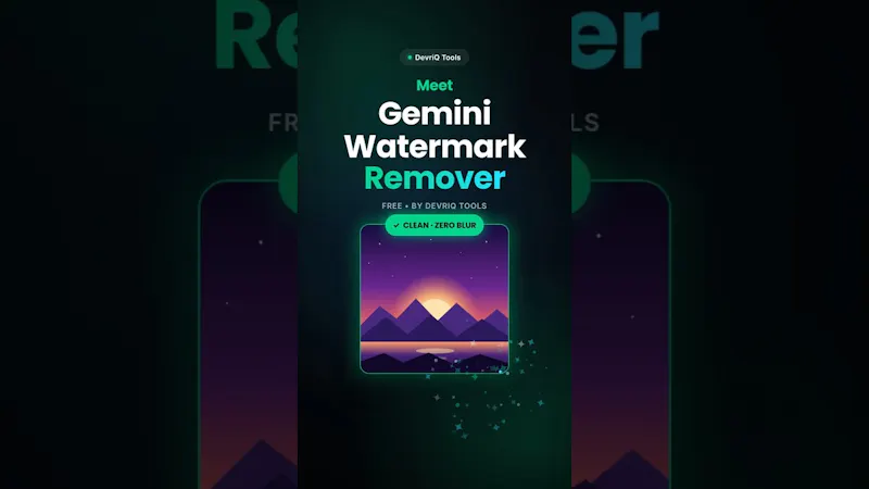 Gemini Watermark Remover by DevriQ Tools screenshot 1 (video preview)