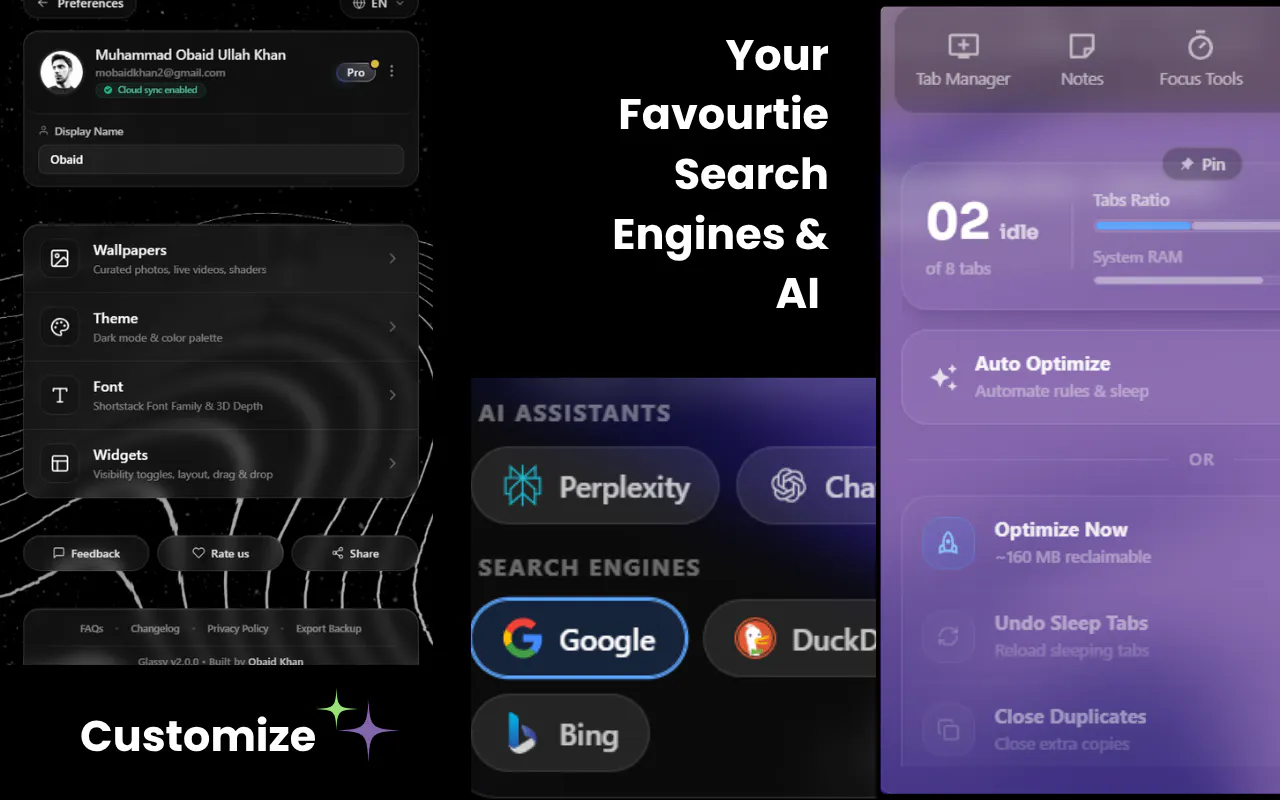 Glassy - New Tab gallery image