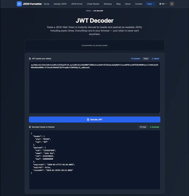 JSON Formatter Blob Viewer screenshot 6