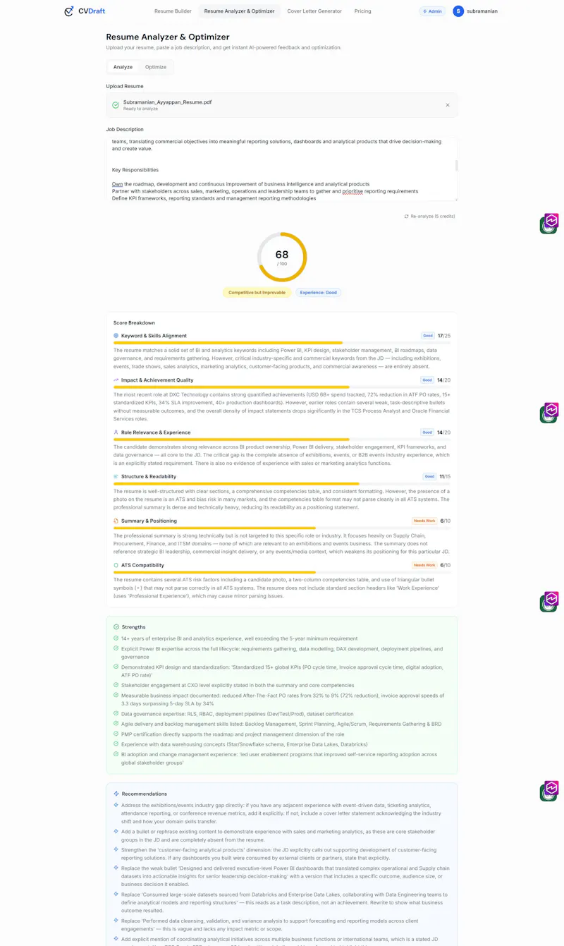 CVDraft screenshot 3