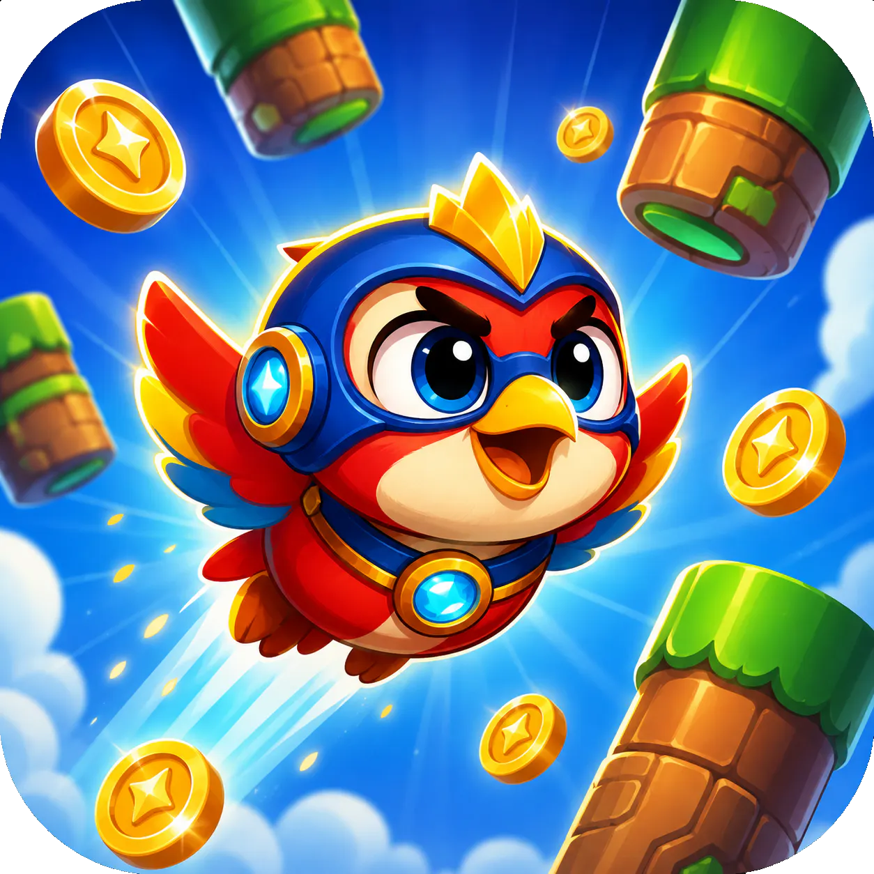 Flappy Heroes: Tap Flying Game