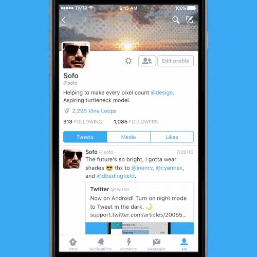 Twitter Night Mode