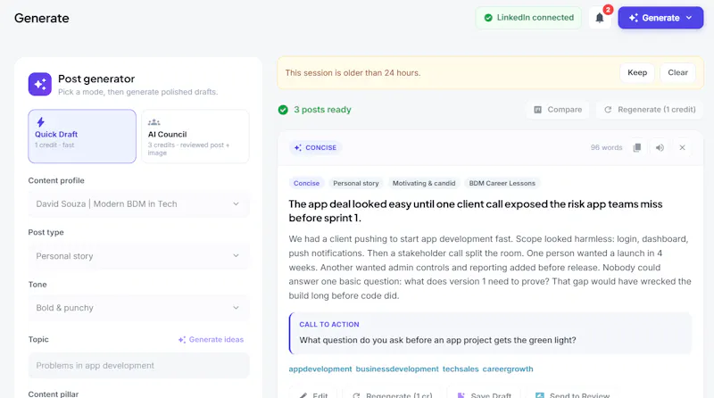 linkedinpost.ai screenshot 5
