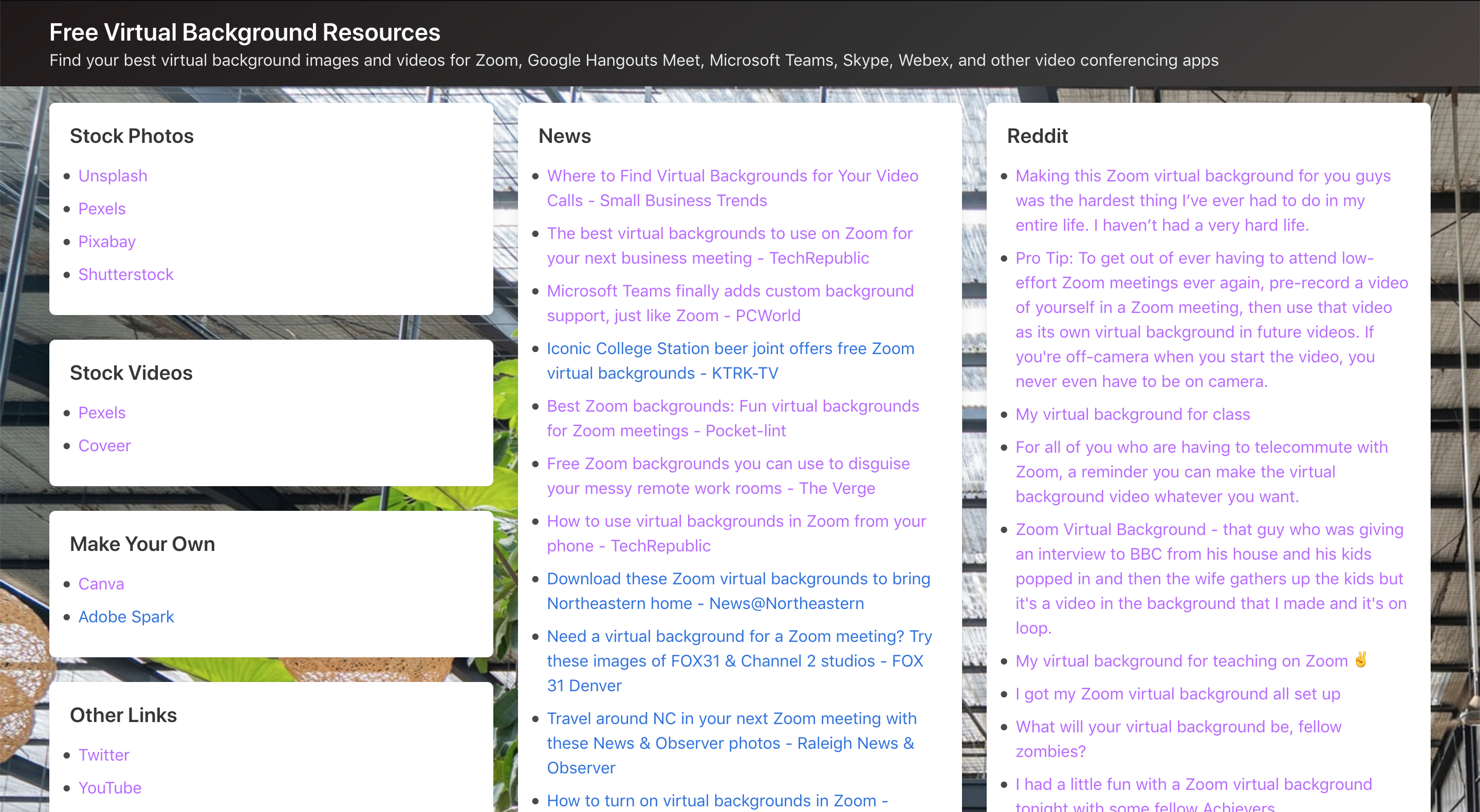 Free Virtual Background Resources gallery image