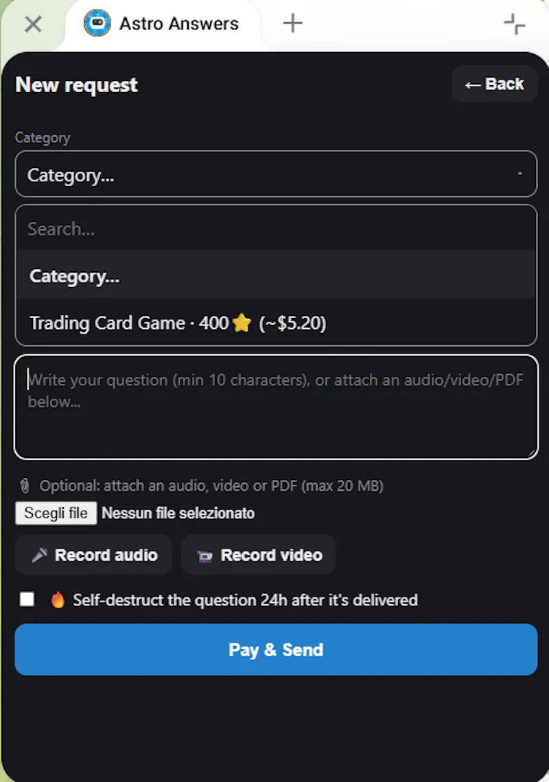 Astro Answers - Paid Q&A for TG groups screenshot 3