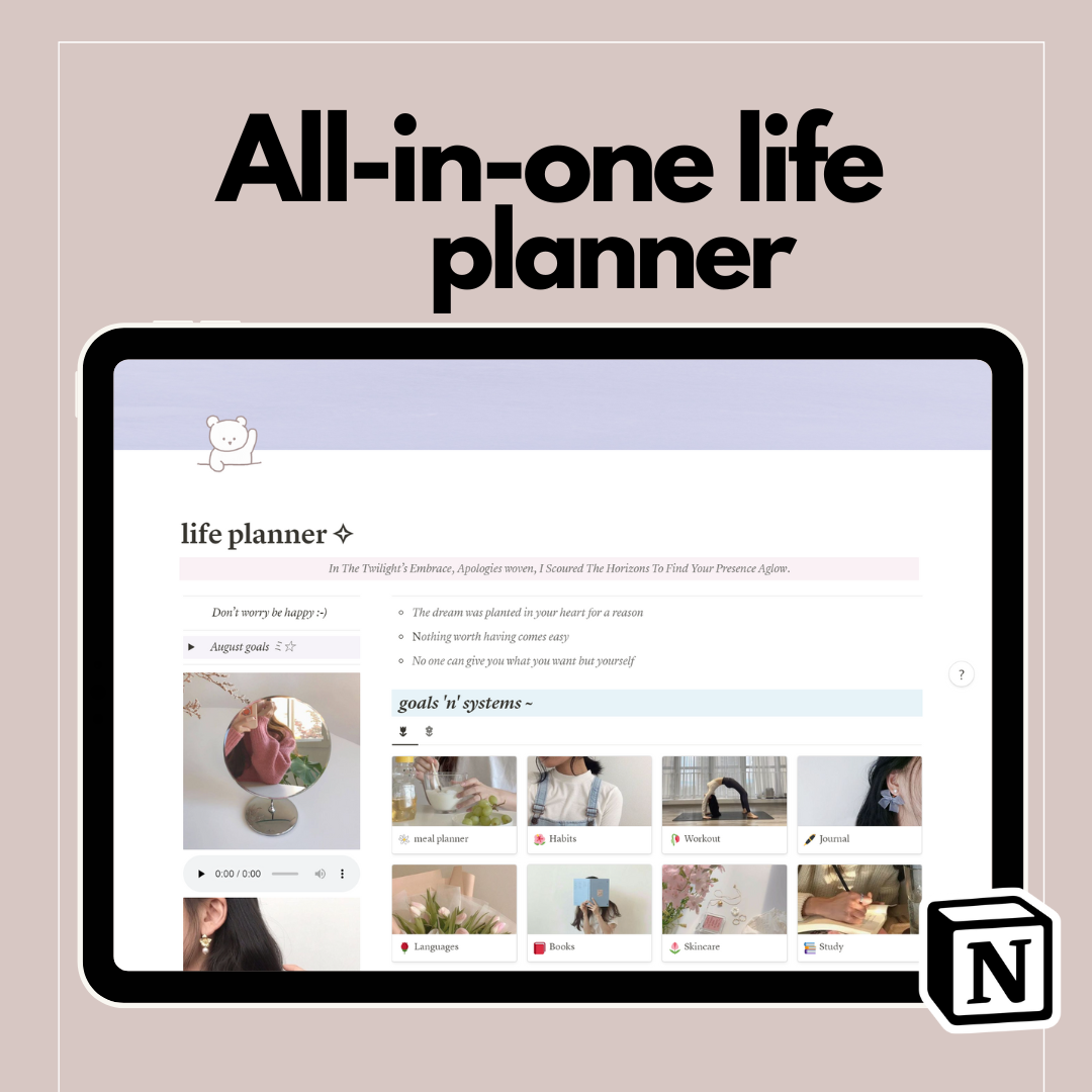All-in-one Life planner