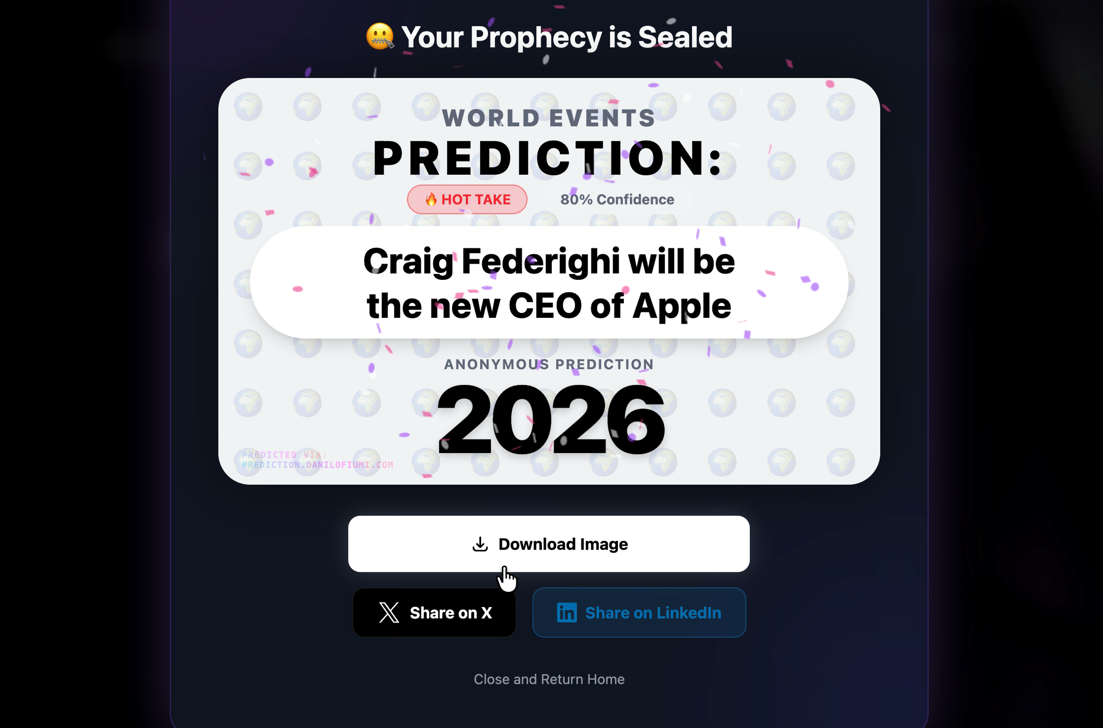 YourPrediction - Screenshot 3 showing product features and functionality
