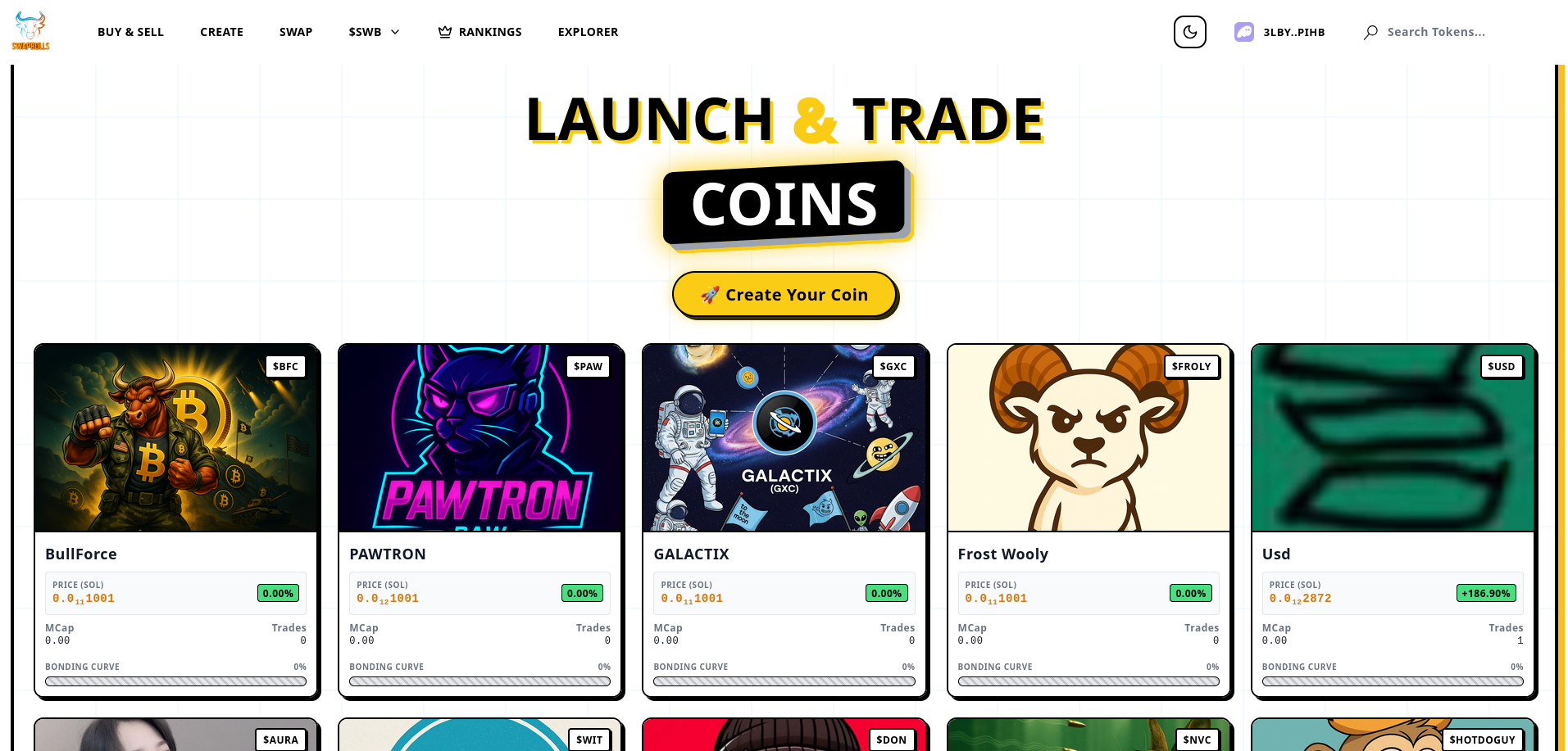 SwapBulls - Main product screenshot demonstrating key features and user interface
