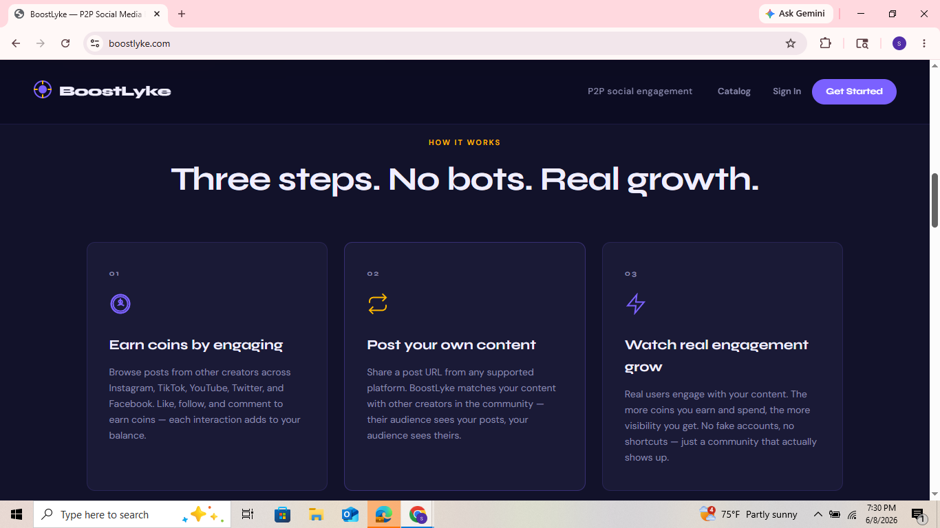 BoostLyke — P2P Social Media Exchange gallery image