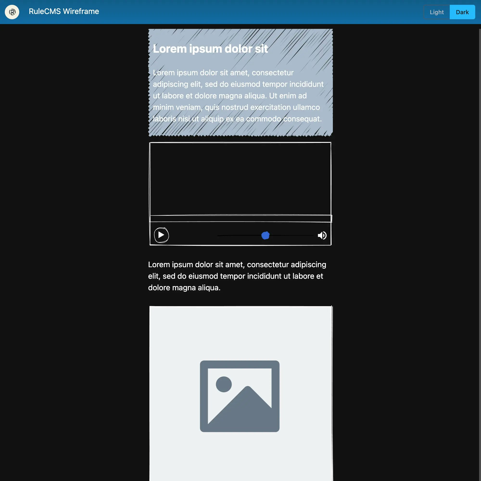Rulecms Wireframe - เครื่องมือ Wireframe แบบลากแล้ววางพร้อมองค์ประกอบ UI ที่วาดด้วยมือ media 2
