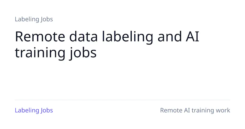 Labeling Jobs screenshot 1