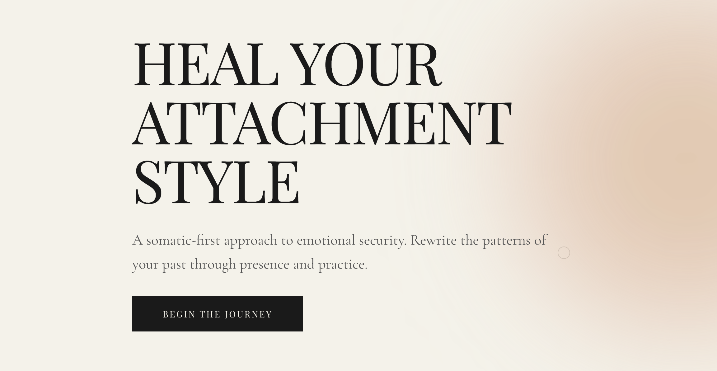 Heal Attachment - Main product screenshot demonstrating key features and user interface