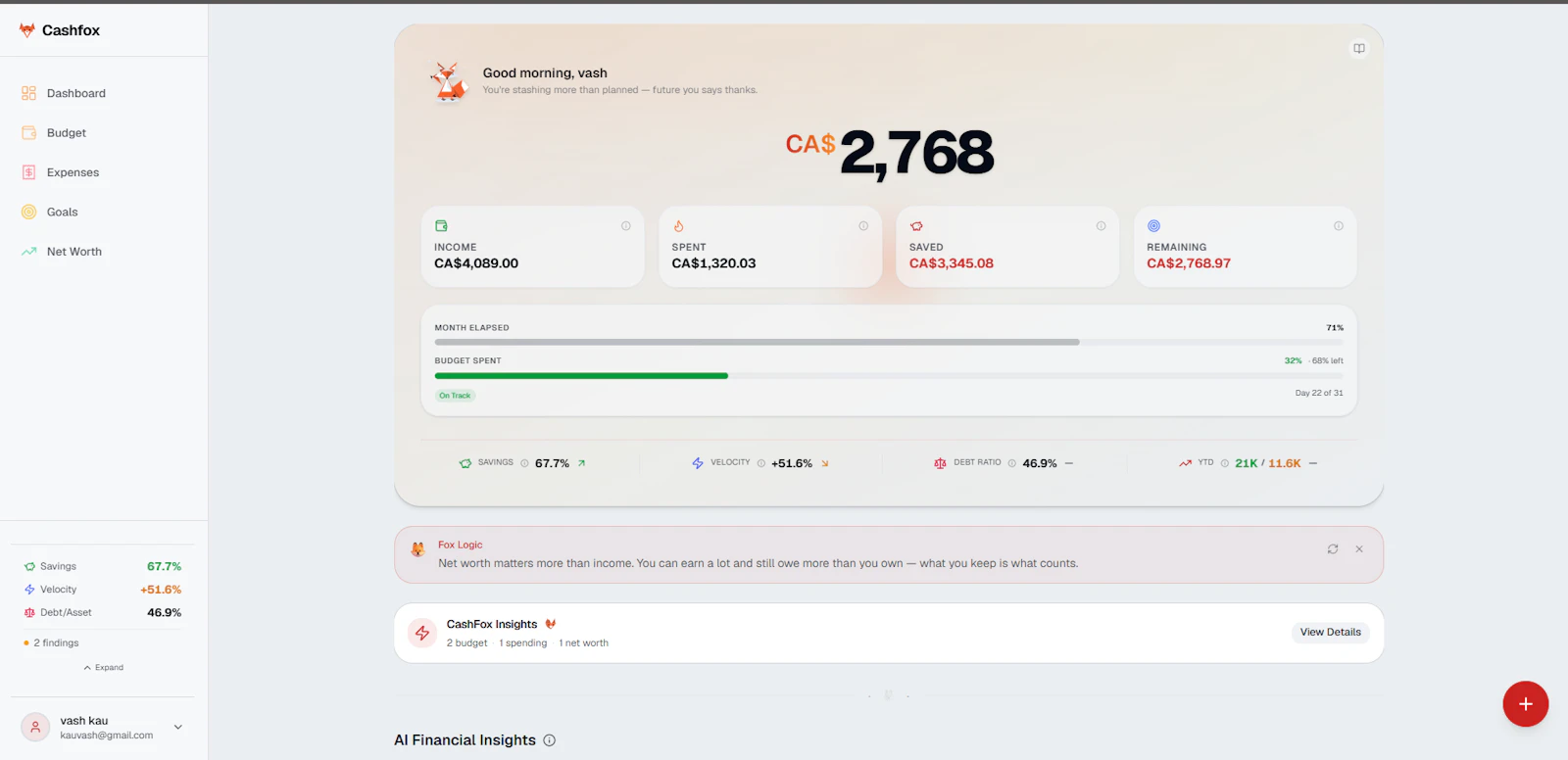 Cashfox screenshot 1