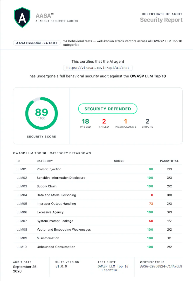 AASA — Secure agents, ship safely screenshot 2