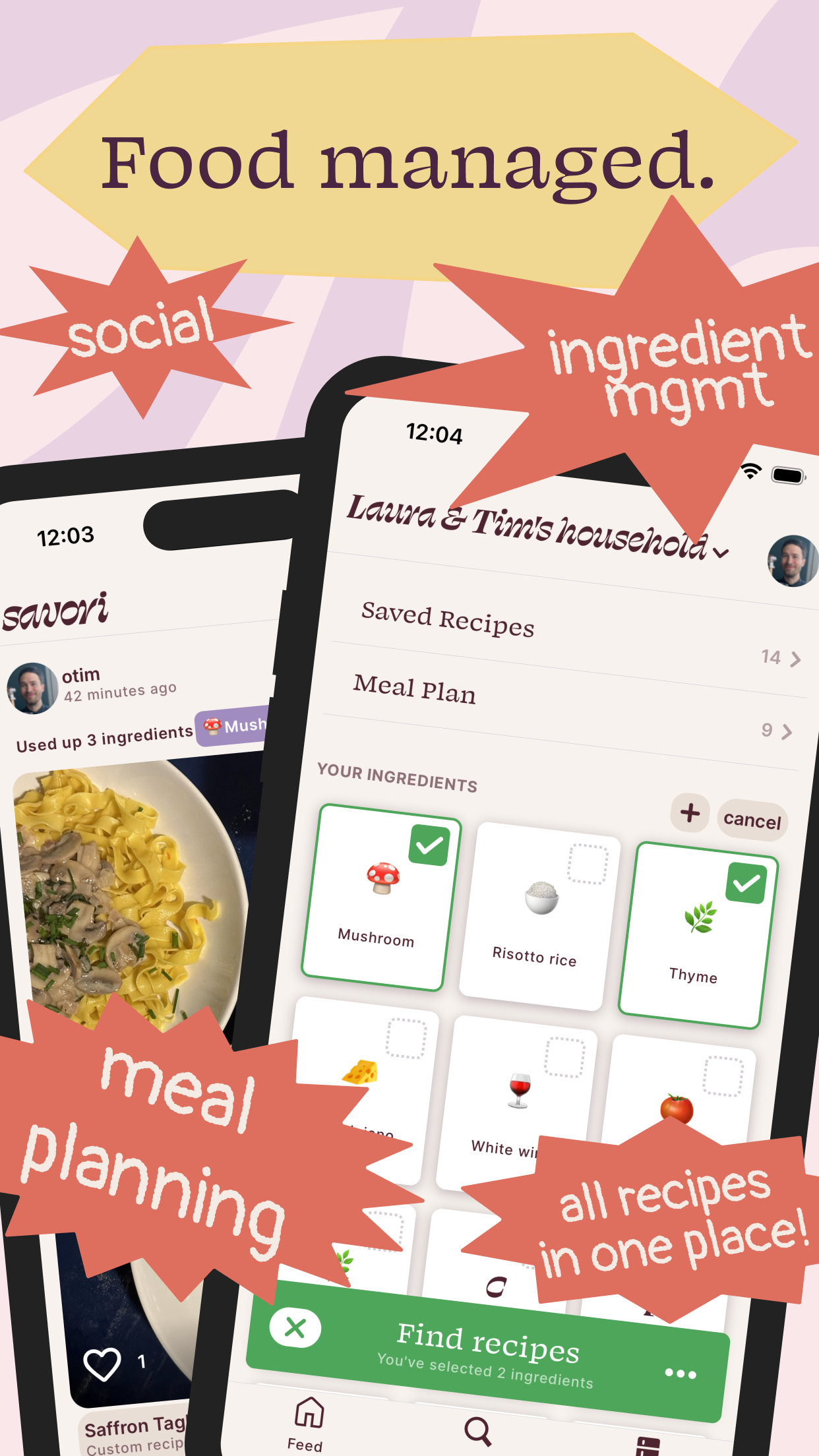 startuptile savori-Social cooking app designed with food waste in mind