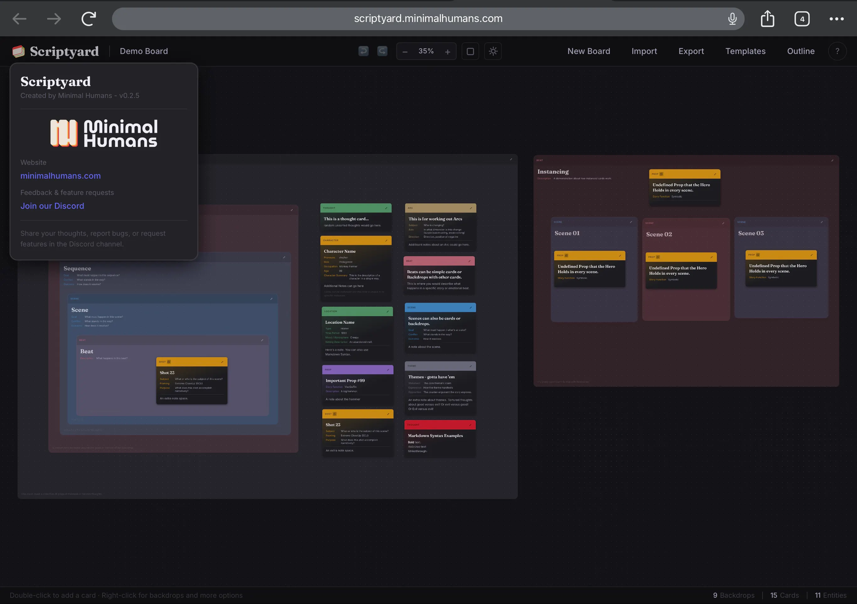 Scriptyard screenshot 2
