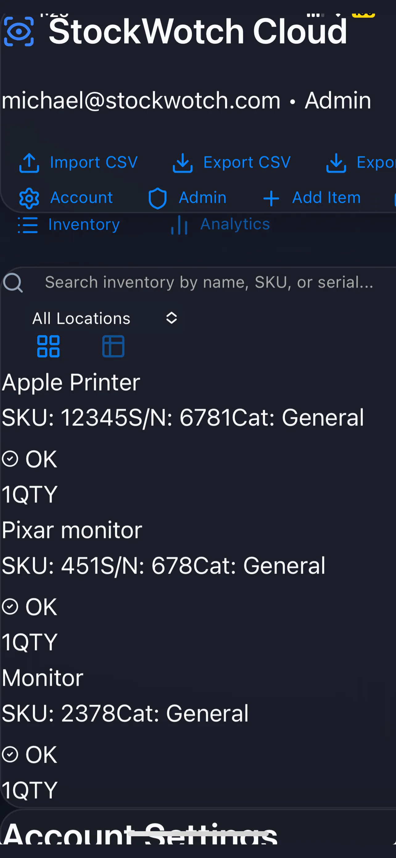 StockWotch screenshot