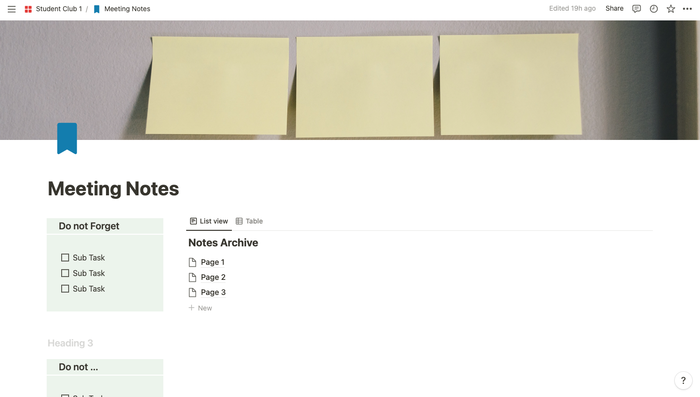 Student Club & Societies Notion Template gallery image
