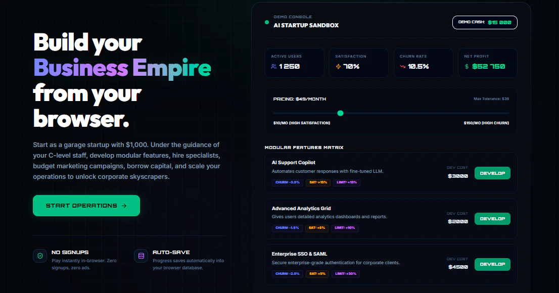 Calcix Empire Simulator screenshot 1
