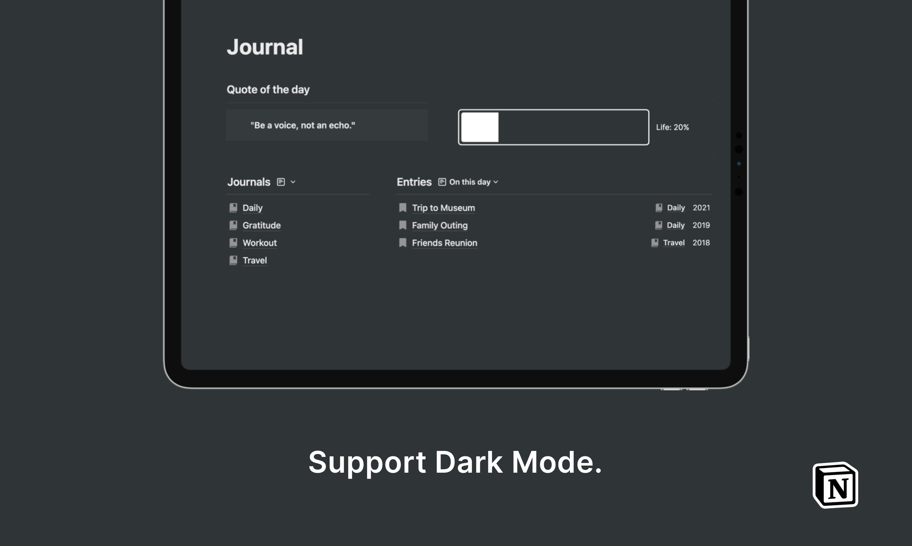 Notion Journal The best digital journal for life Product Hunt