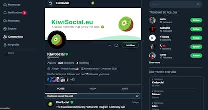 KiwiSocial – French Twitter Clone gallery image