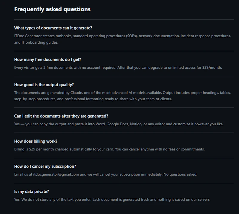 ITDoc Generator screenshot 3
