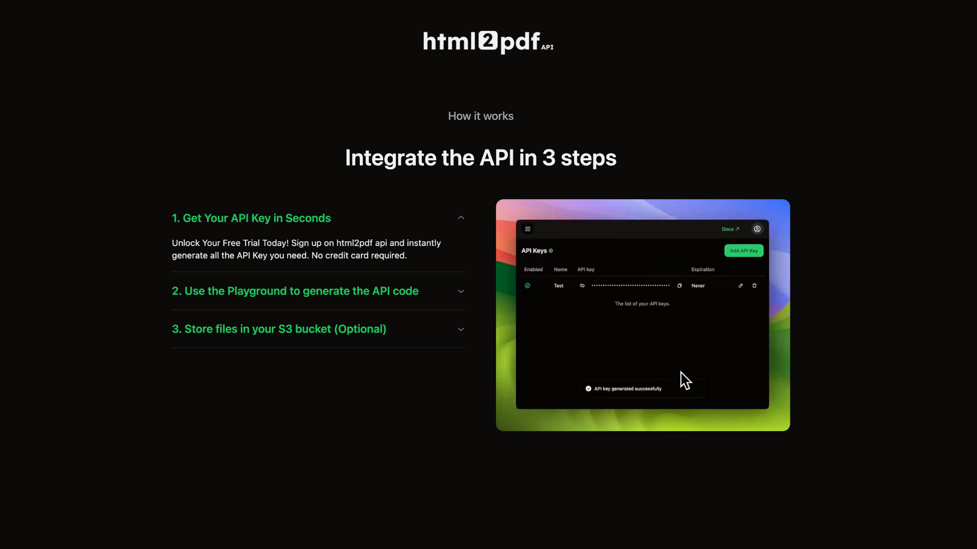 HTML2PDF API - HTML을 PDF, 이미지 및 비디오로 즉시 변환하십시오 미디어 5