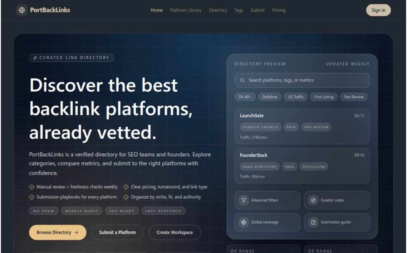 PortBackLinks gallery image