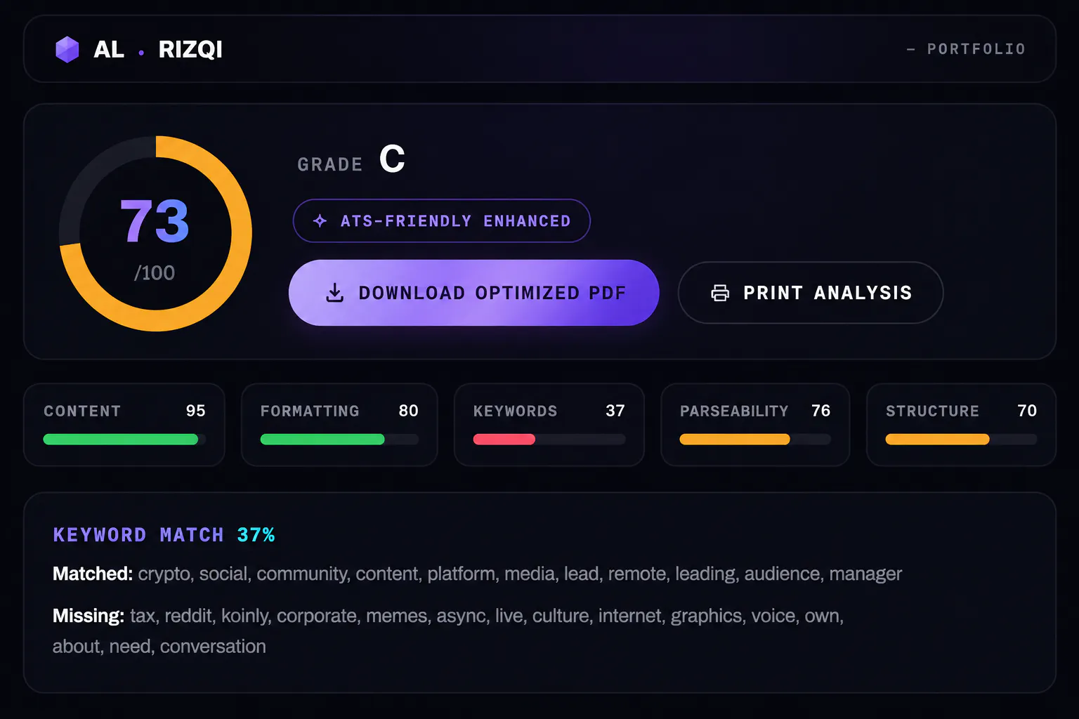 AI CV Optimizer gallery image