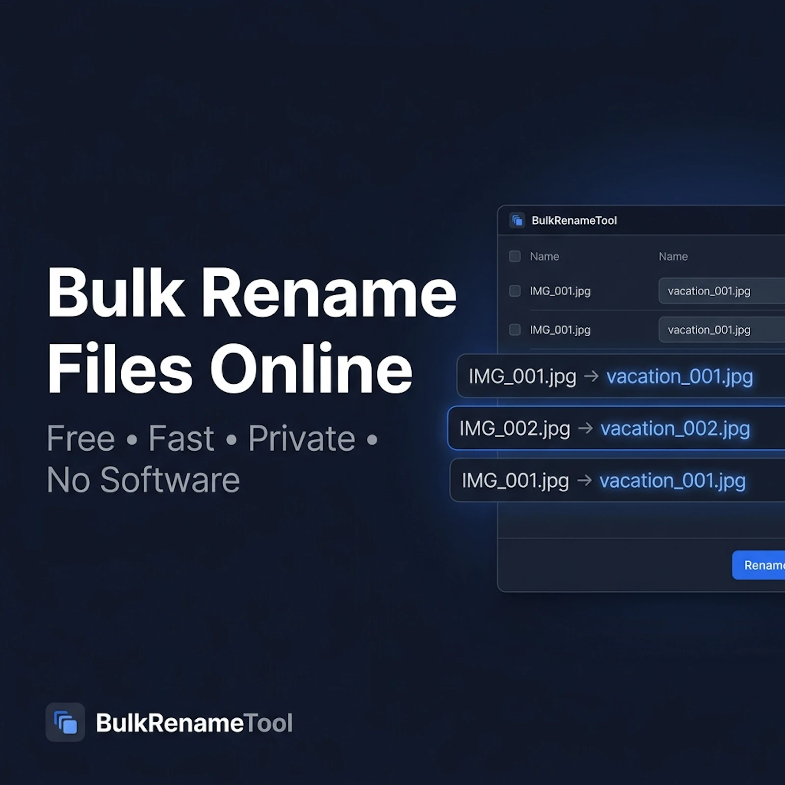 BulkRenameTool screenshot 2