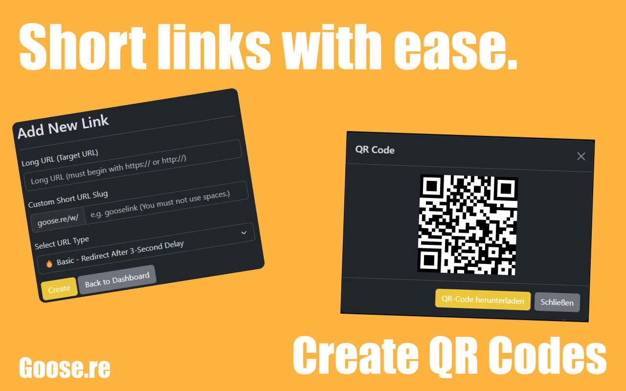Goose.re - Korte URL's, QR -codes en bio -pagina's eenvoudig gemaakt! media 1