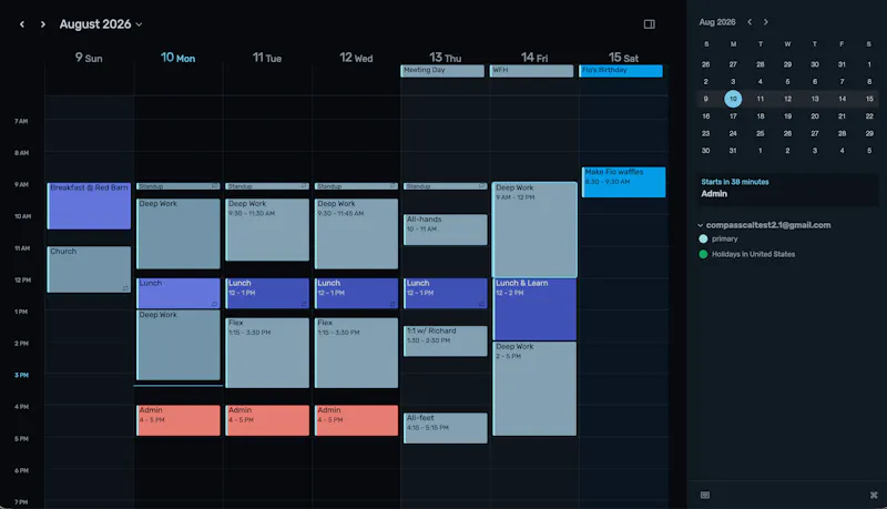 Compass Calendar screenshot 2
