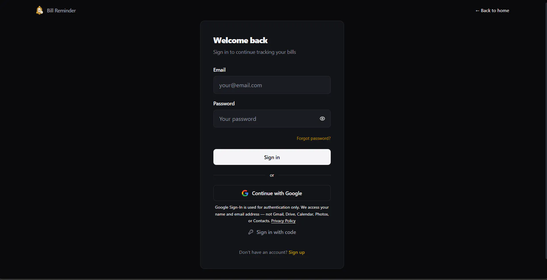 Bill Reminder gallery image
