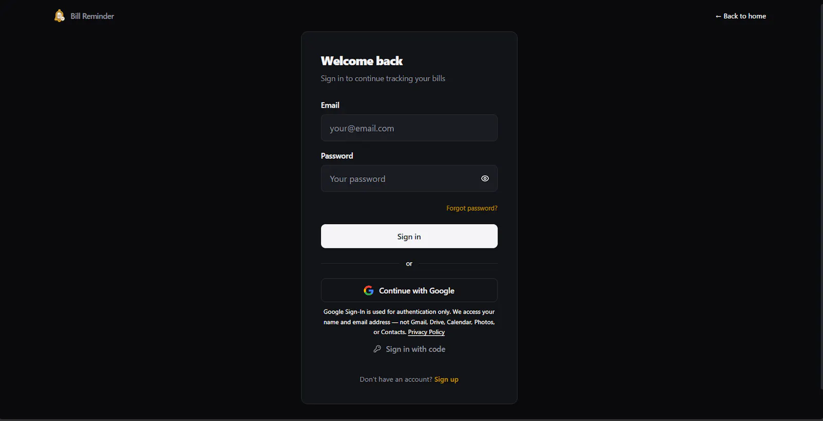 Bill Reminder screenshot 2