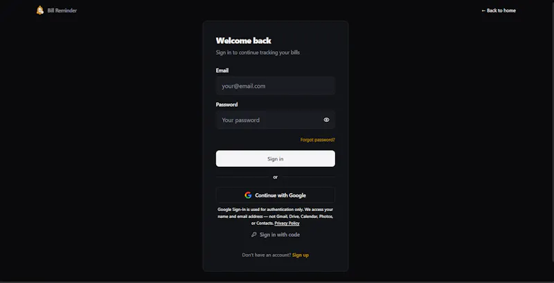 Bill Reminder screenshot 2