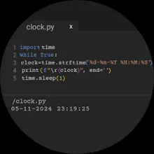 Python Clock Watch Face gallery image