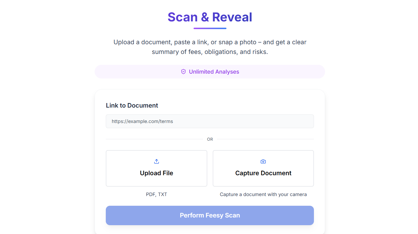Feesy - Find the traps in fine print. gallery image