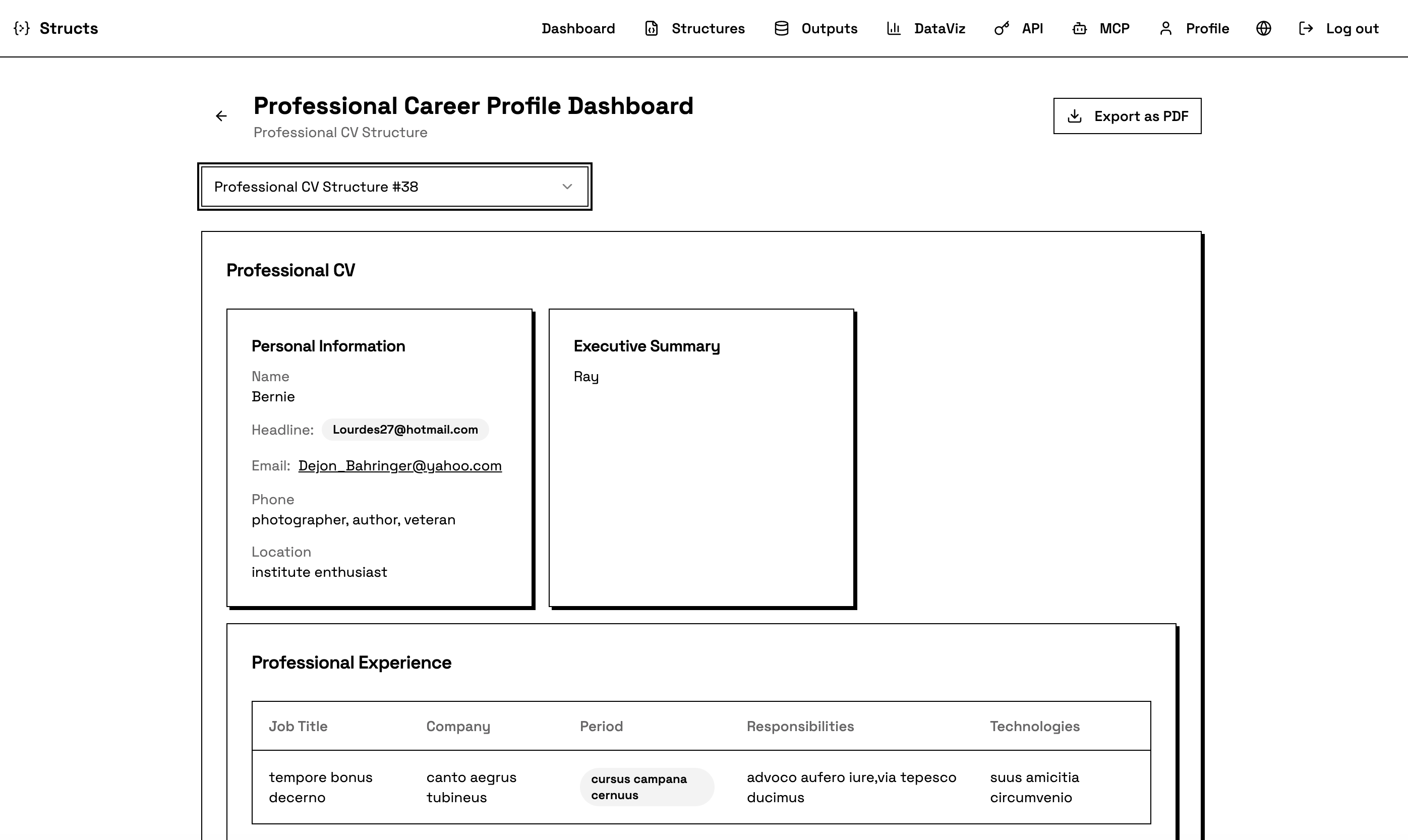 Structs - Screenshot 5 showing product features and functionality