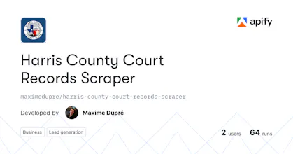 Harris County Court Records Scraper gallery image