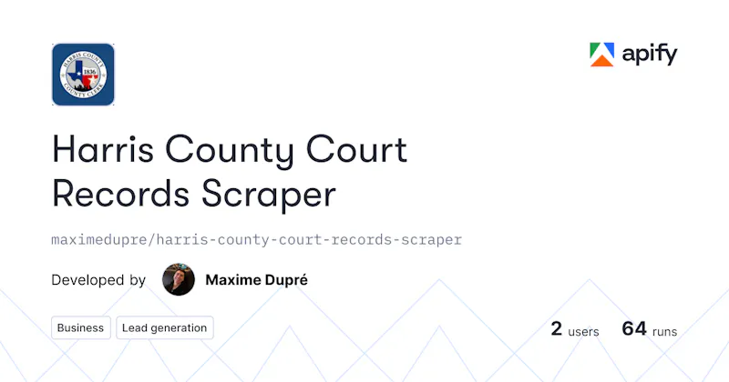 Harris County Court Records Scraper screenshot 1