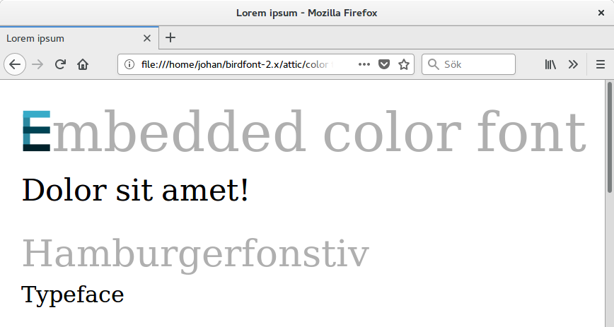 Bird Font gallery image